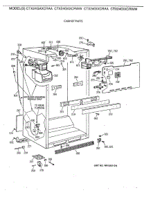 03 - Cabinet Parts parts for Ge Refrigerator CTX24GIXCRWW from AppliancePartsPros.com