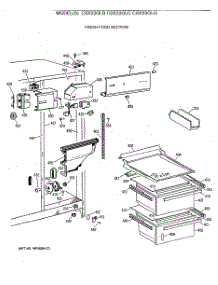 03 - Fresh Food Section parts for Ge Refrigerator CSX22GLC from AppliancePartsPros.com