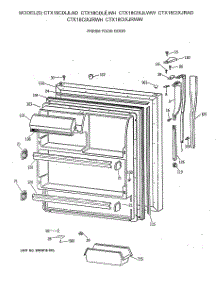 02 - Fresh Food Door parts for Ge Refrigerator CTX18CIXJLWH from AppliancePartsPros.com