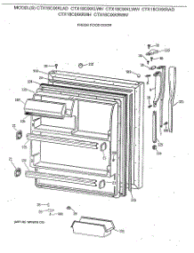02 - Fresh Food Door parts for Ge Refrigerator CTX18CIXKLWW from AppliancePartsPros.com
