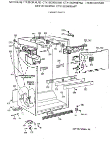 03 - Cabinet Parts parts for Ge Refrigerator CTX18CIXKLWH from AppliancePartsPros.com
