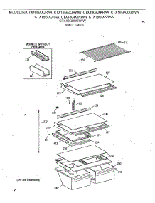 04 - Shelf Parts parts for Ge Refrigerator CTX18GIXKRWW from AppliancePartsPros.com