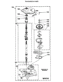 10 - Transmission Parts parts for Ge Washer Dryer Combo WSM2480SDZWW from AppliancePartsPros.com