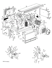 03 - Section3 parts for Ge Air Conditioner A3B583DAAL1Y from AppliancePartsPros.com