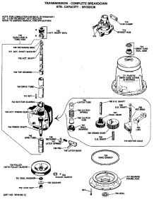 05 - Transmission - Complete Breakdown parts for Ge Washer WWC9000MBL from AppliancePartsPros.com