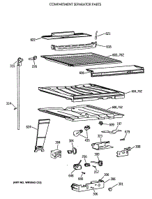 05 - Compartment Separator Parts parts for Ge Refrigerator TBX19JAXBRWW from AppliancePartsPros.com