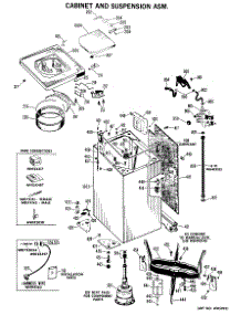 02 - Cabinet And Suspension Asm. parts for Ge Washer WLW1500BAL from AppliancePartsPros.com