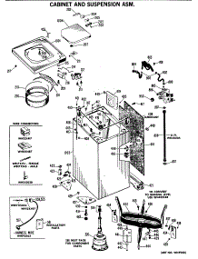 02 - Cabinet And Suspension Asm. parts for Ge Washer WLW3505BAL from AppliancePartsPros.com