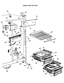 03 - Fresh Food Section parts for Ge Refrigerator CSX20EFB from AppliancePartsPros.com