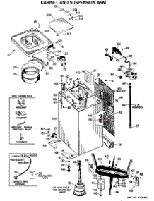 04 - Cabinet And Suspension Asm. parts for Ge Washer WLW3500BBL from AppliancePartsPros.com