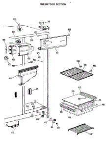 03 - Fresh Food Section parts for Ge Refrigerator CSX20LHD from AppliancePartsPros.com