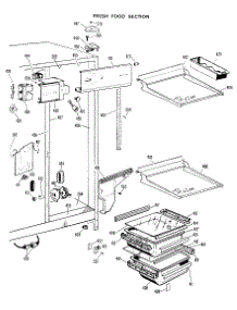 03 - Fresh Food Section parts for Ge Refrigerator CSX22DJC from AppliancePartsPros.com