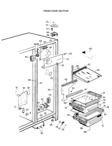 03 - Fresh Food Section parts for Ge Refrigerator CSX24XJD from AppliancePartsPros.com