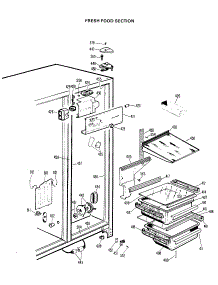 03 - Fresh Food Section parts for Ge Refrigerator CSX24DJC from AppliancePartsPros.com