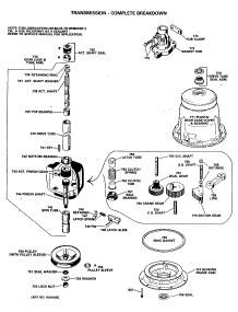 04 - Transmission - Complete Breakdown parts for Ge Washer WLW1500BNL from AppliancePartsPros.com