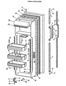 02 - Fresh Food Door parts for Ge Refrigerator CSX27DLR from AppliancePartsPros.com