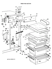 04 - Fresh Food Section parts for Ge Refrigerator CSC27HRBAD from AppliancePartsPros.com
