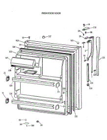 02 - Fresh Food Door parts for Ge Refrigerator CTX18CIXBLWW from AppliancePartsPros.com