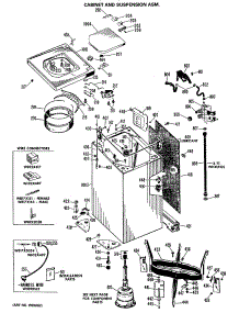 02 - Cabinet And Suspension Asm. parts for Ge Washer WRW2505KAL from AppliancePartsPros.com