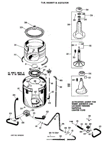 02 - Tub, Basket & Agitator parts for Ge Washer WRW5705MAL from AppliancePartsPros.com