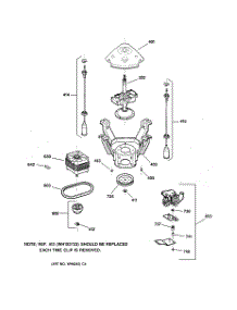 04 - Suspension, Pump & Drive Components parts for Ge Washer WPSQ4160T6WW from AppliancePartsPros.com