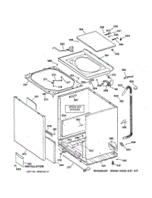 02 - Cabinet, Cover & Front Panel parts for Ge Washer WPSQ4160T7WW from AppliancePartsPros.com