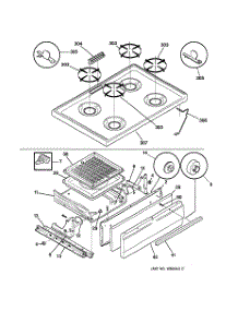 02 - Cooktop & Drawer parts for Ge Range RGB506PYWH from AppliancePartsPros.com