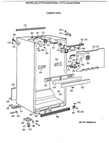 03 - Cabinet Parts parts for Ge Refrigerator CTT21GAXCRWW from AppliancePartsPros.com