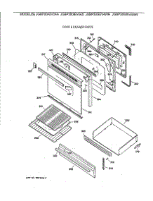 04 - Door & Drawer Parts parts for Ge Range JGBP30GEV4WH from AppliancePartsPros.com