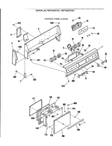 03 - Control Panel & Door parts for Ge Range RB754N7WH from AppliancePartsPros.com