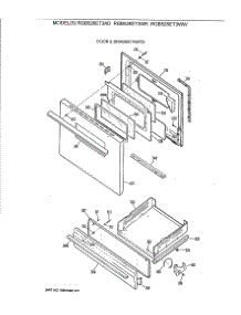 04 - Door & Drawer Parts parts for Ge Range RGB528ET3WW from AppliancePartsPros.com