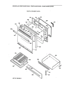 04 - Door & Drawer Parts parts for Ge Range RGB744GEV2WH from AppliancePartsPros.com