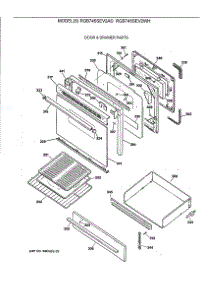03 - Door & Drawer Parts parts for Ge Range RGB745SEV2WH from AppliancePartsPros.com