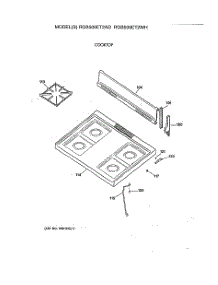 02 - Cooktop parts for Ge Range RGB508ET2WH from AppliancePartsPros.com