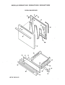 04 - Door & Drawer Parts parts for Ge Range RGB524PV3AD from AppliancePartsPros.com