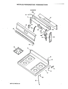 02 - Cooktop parts for Ge Range RGB528GET2WH from AppliancePartsPros.com