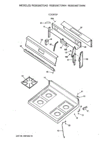 02 - Cooktop parts for Ge Range RGB526ET2WH from AppliancePartsPros.com