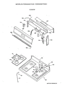 02 - Cooktop parts for Ge Range RGB535GET2WH from AppliancePartsPros.com