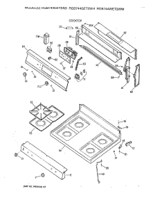 02 - Cooktop parts for Ge Range RGB744GET2WH from AppliancePartsPros.com