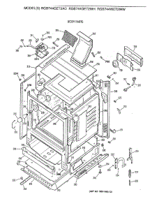 03 - Body Parts parts for Ge Range RGB744GET2WH from AppliancePartsPros.com