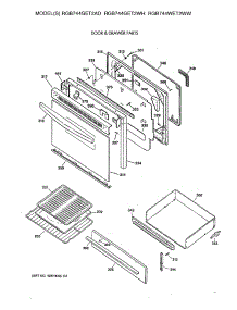 04 - Door & Drawer Parts parts for Ge Range RGB744GET2WH from AppliancePartsPros.com