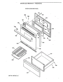 03 - Door & Drawer Parts parts for Ge Range RB534GV2 from AppliancePartsPros.com