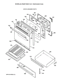 03 - Door & Drawer Parts parts for Ge Range RGB745SEV1WH from AppliancePartsPros.com