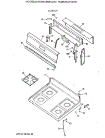 02 - Cooktop parts for Ge Range RGB628GEV2AD from AppliancePartsPros.com