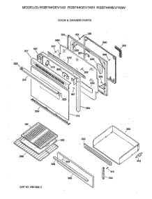 04 - Door & Drawer Parts parts for Ge Range RGB744GEV1WH from AppliancePartsPros.com