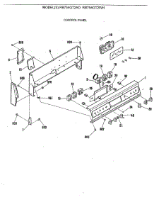 02 - Control Panel parts for Ge Range RB754GT2WH from AppliancePartsPros.com