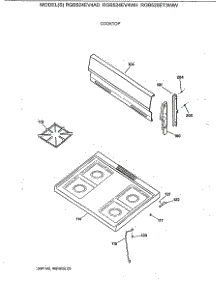 02 - Cooktop parts for Ge Range RGB524EV4AD from AppliancePartsPros.com