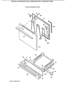 04 - Door & Drawer Parts parts for Ge Range RGB524EV4WH from AppliancePartsPros.com