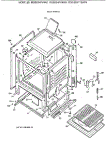 03 - Body Parts parts for Ge Range RGB524PV4AD from AppliancePartsPros.com