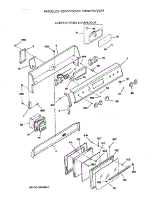 03 - Control Panel & Oven Door parts for Ge Range RB557GV2WH from AppliancePartsPros.com